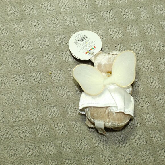 Vintage Miniature Aurora Plush Message Bear'ers 3.5" Angel Bear - Picture 5 of 5